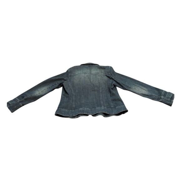 black size L v-neck denim  jean jacket - Picture 6 of 7